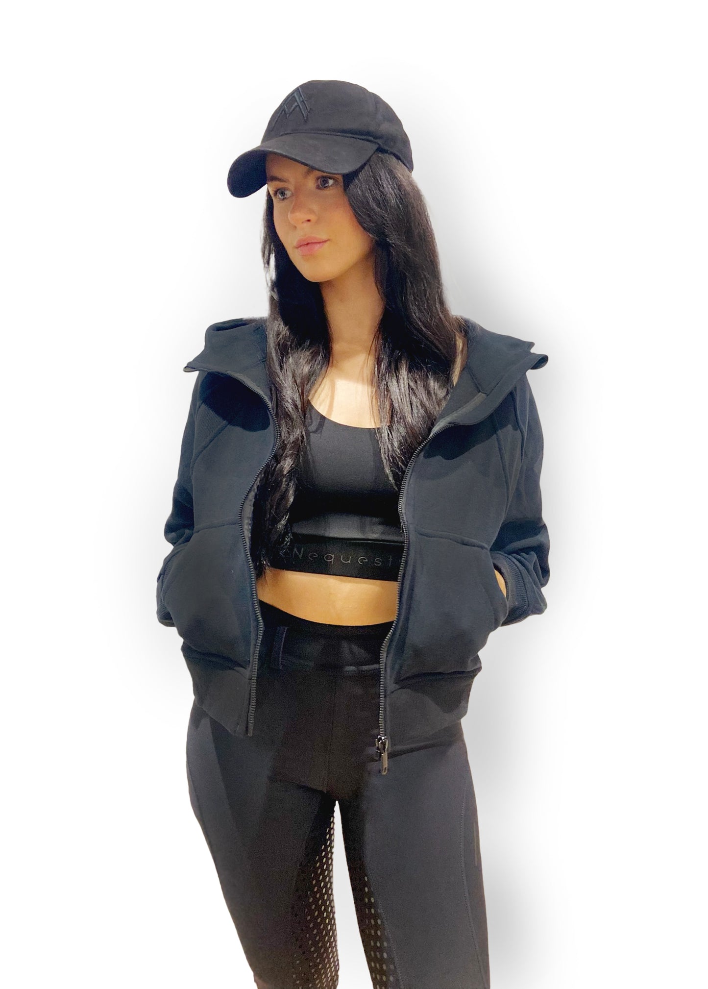 Oversized Zip Hoodie Black