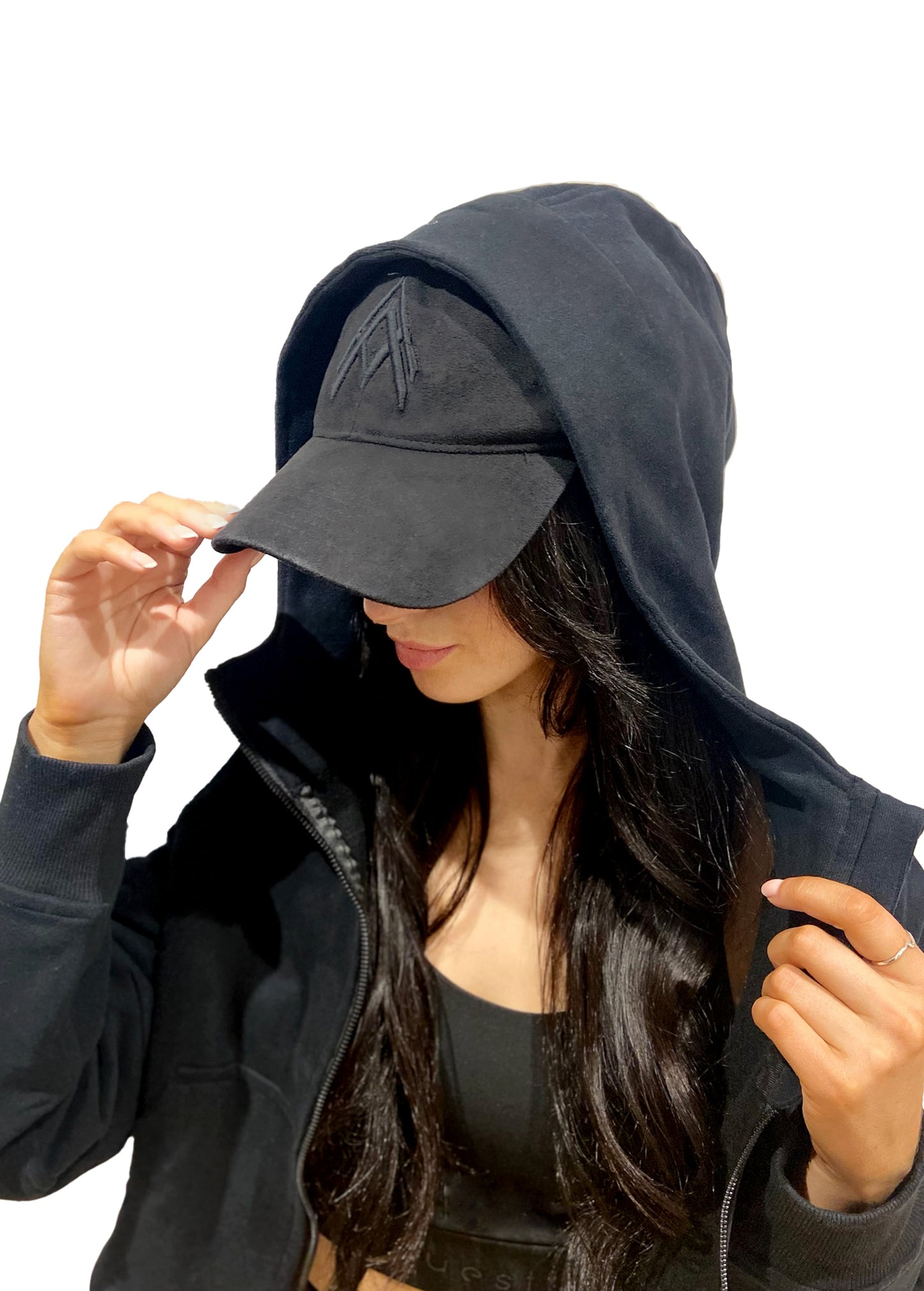 Oversized Zip Hoodie Black