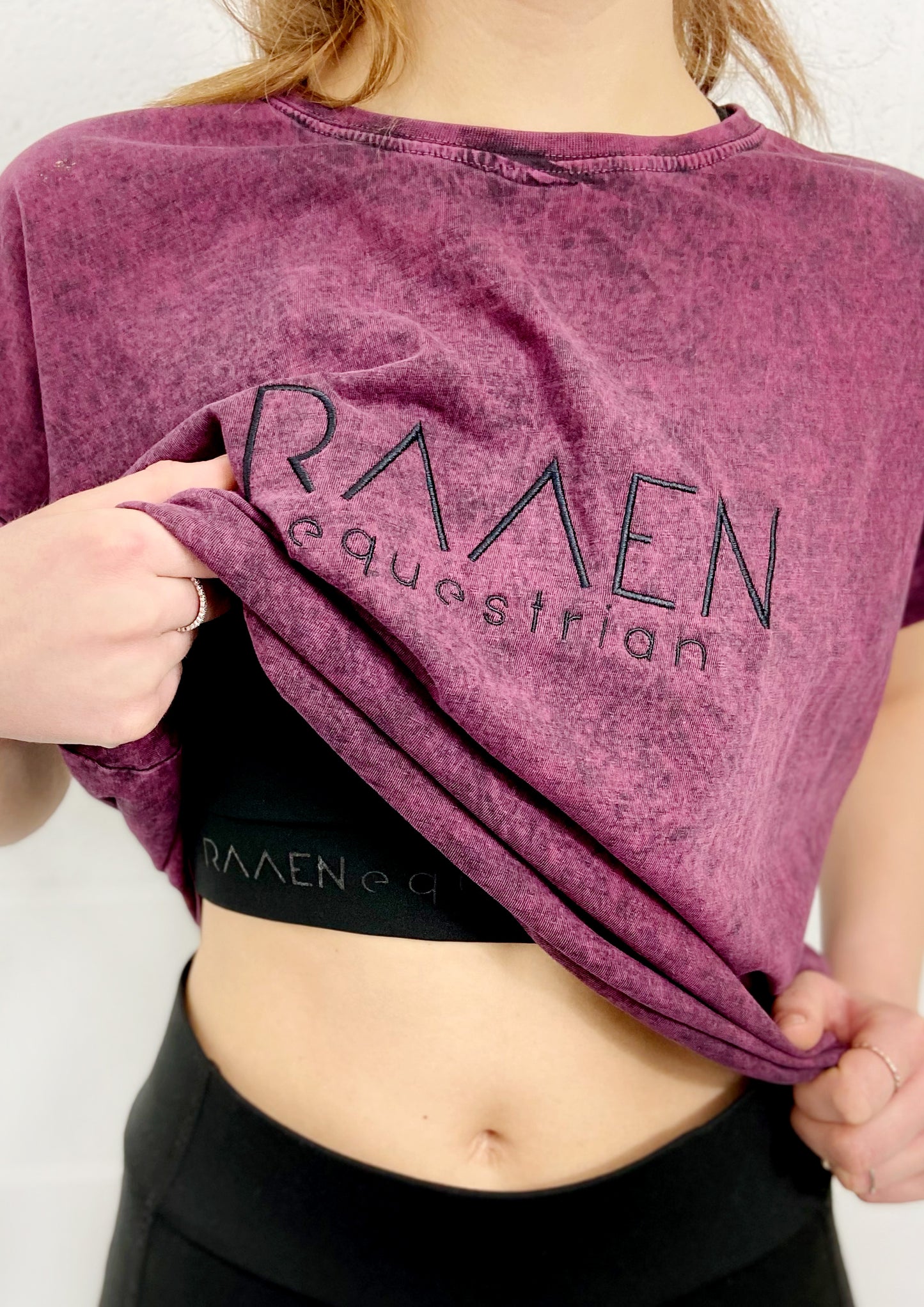 Acid Washed Oversized Tee Berry