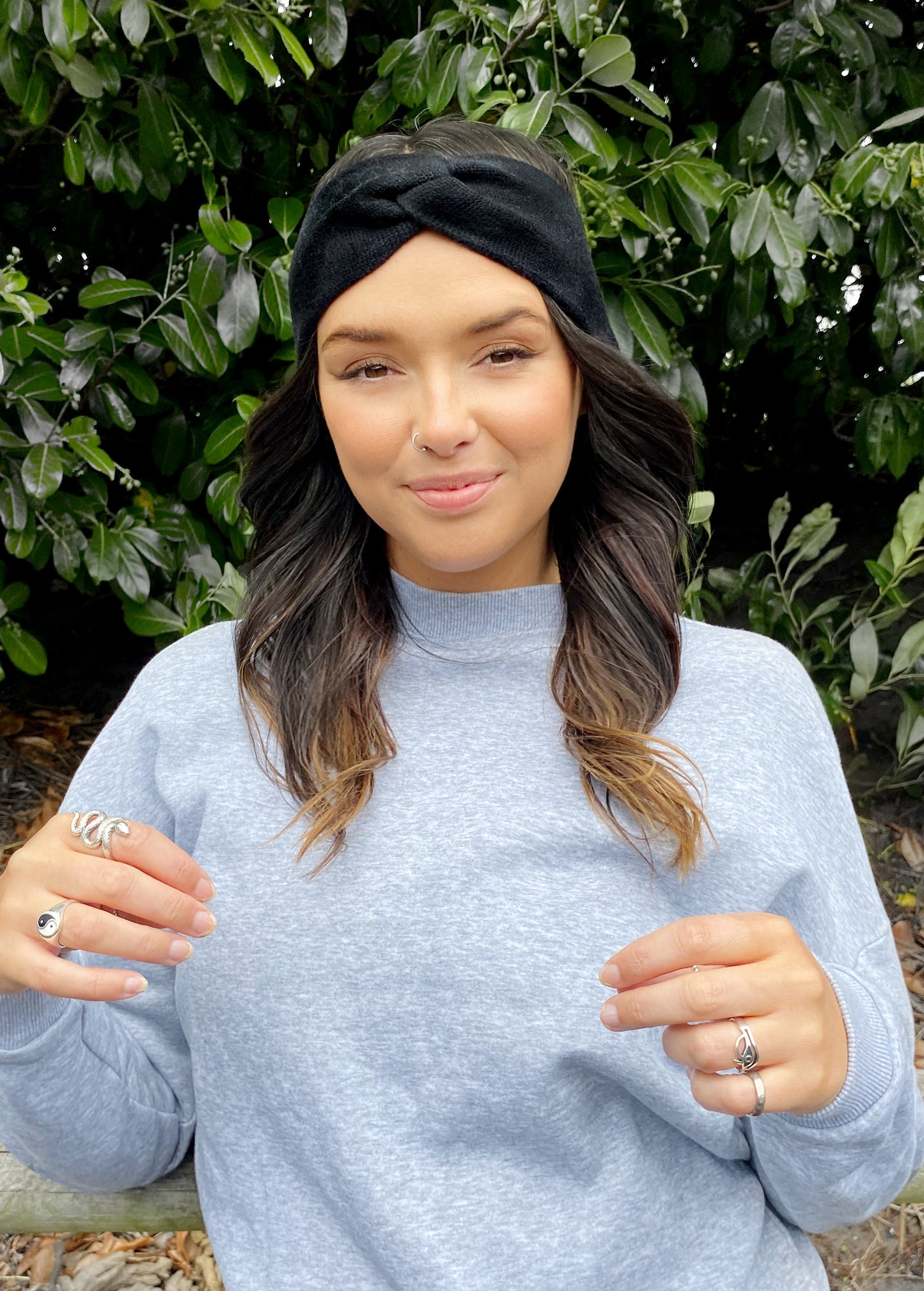 Black Knitted Headband
