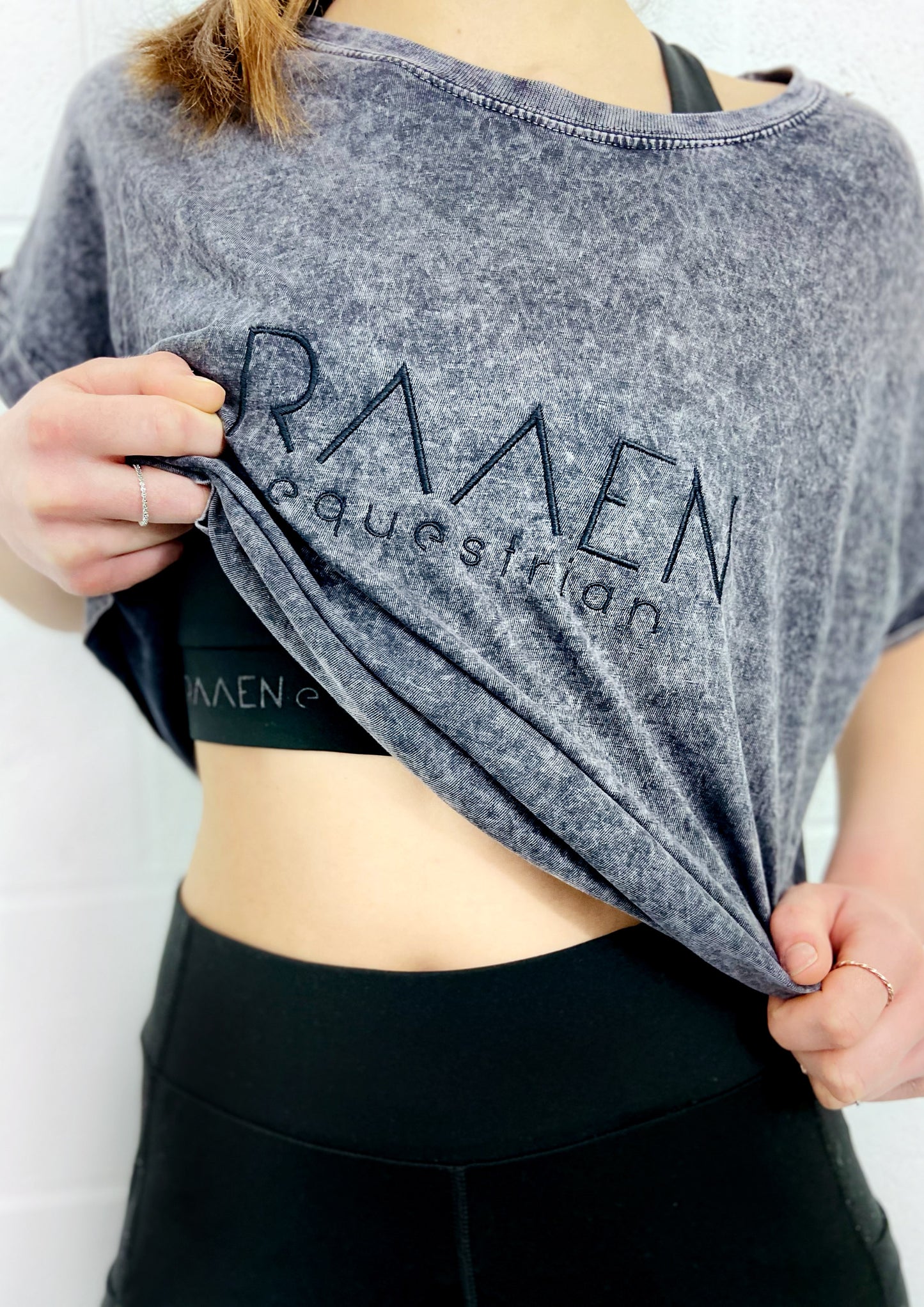 Acid Washed Oversized Tee Black