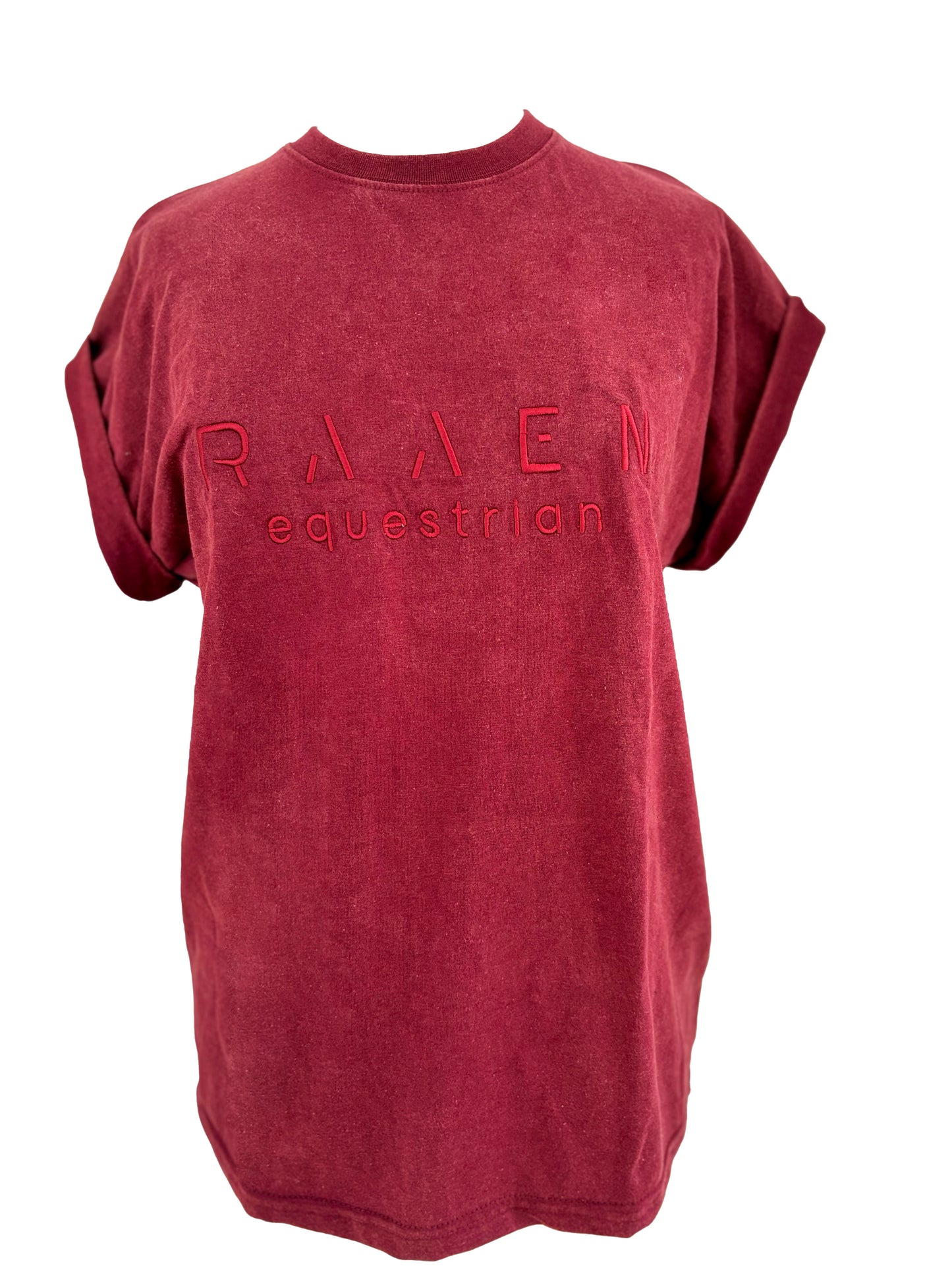 Acid Washed Oversized Tee Berry