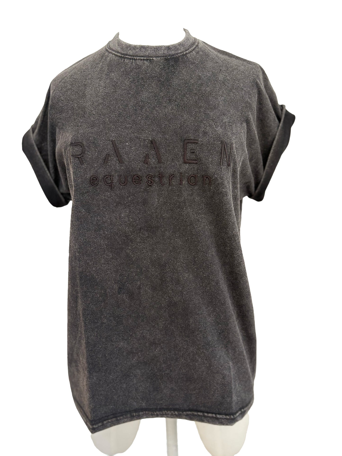 Acid Washed Oversized Tee Black